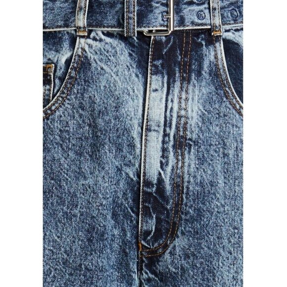 Maison Margiela Belted Acid-Wash High-Rise Tapered Jeans 31" / IT 38 / US 2 - Picture 3 of 11